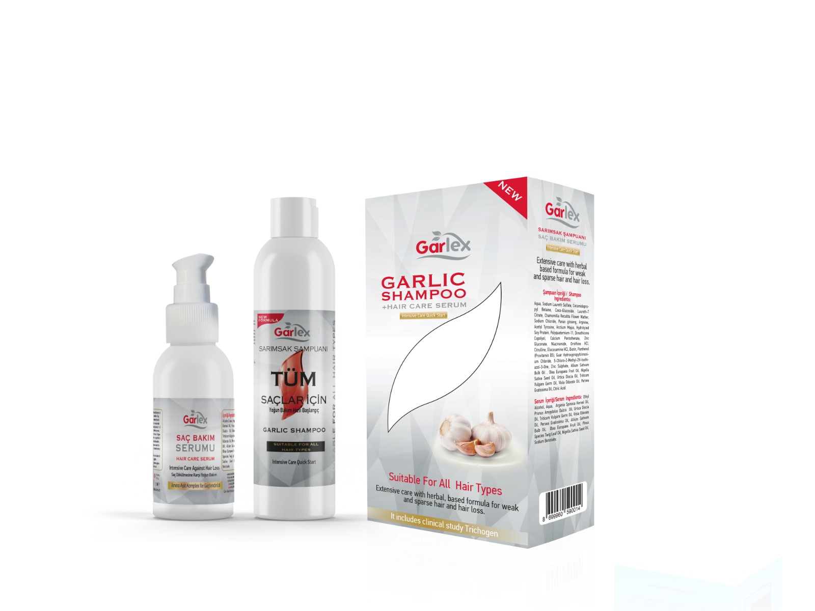 Garlex Sarımsak Şampuanı 400 ml + Saç Bakım Serumu 100 ml