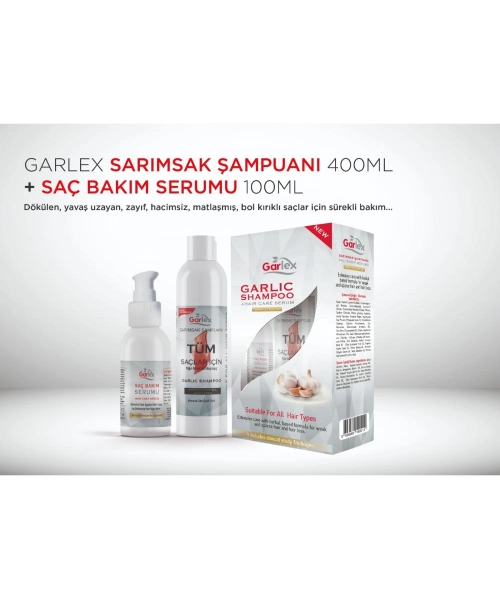 Garlex Sarımsak Şampuanı 400 ml + Saç Bakım Serumu 100 ml