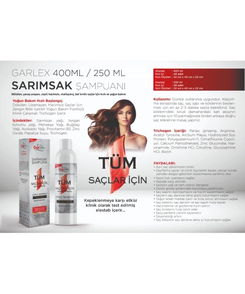Garlex Sarımsak Şampuanı Tüm Saçlar İçin 250 ml