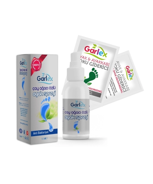 Garlex Çay Ağacı Özlü Ayak Spreyi 100ml (Ayak&Ayakkabı Tozu Hediyeli)