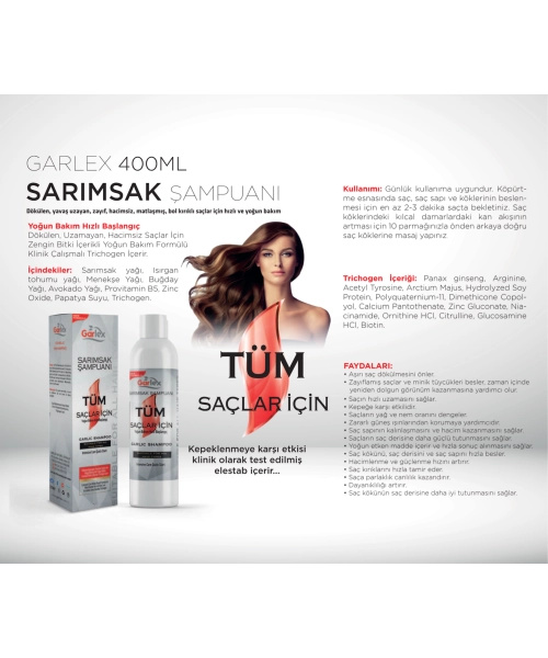Garlex Sarımsak Şampuanı Tüm Saçlar İçin 400 ml