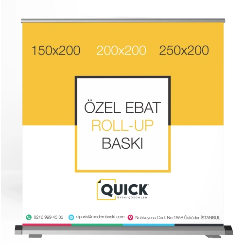 Özel Ebat Rollup Banner