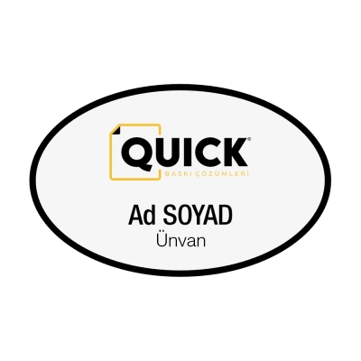 Oval Metal Yaka İsimliği