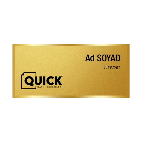 Lüx Dikdörtgen Yaka İsimliği