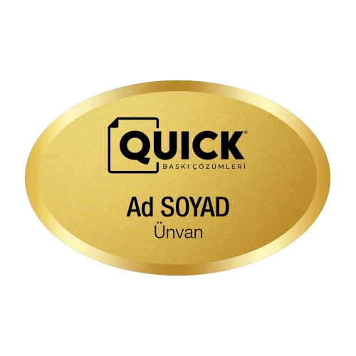 Lüx Oval Yaka İsimliği