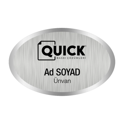 Lüx Oval Yaka İsimliği