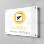 Beyaz Pleksi Kapı Tabelası