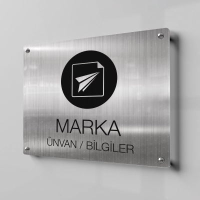 Metale Baskılı Pleksi Kapı Tabelası