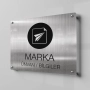 Metale Baskılı Pleksi Kapı Tabelası