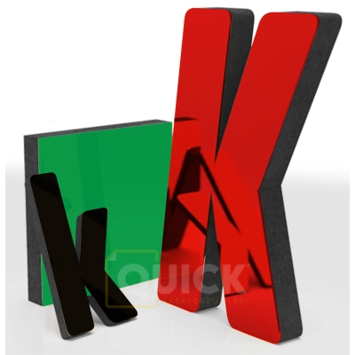 Renkli Kabartma Duvar Yazısı