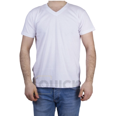 V Yaka Tshirt Baskı