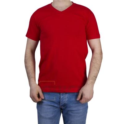 V Yaka Tshirt Baskı