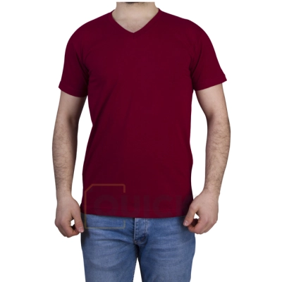 V Yaka Tshirt Baskı