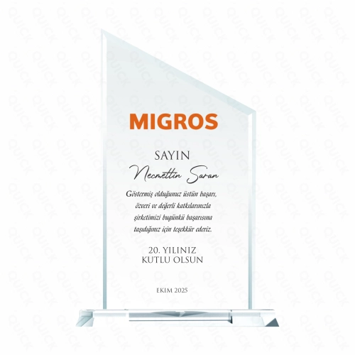 Kristal Plaket Menekşe