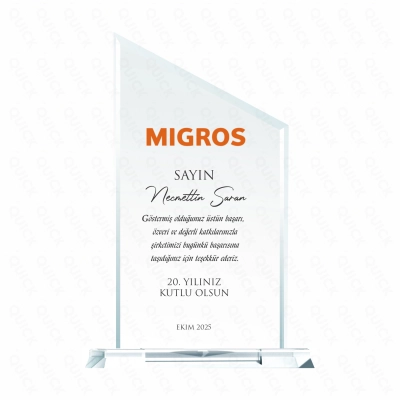 Kristal Plaket Menekşe