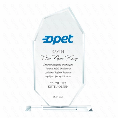Kristal Plaket Açelya