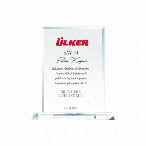 Kristal Plaket Nilüfer