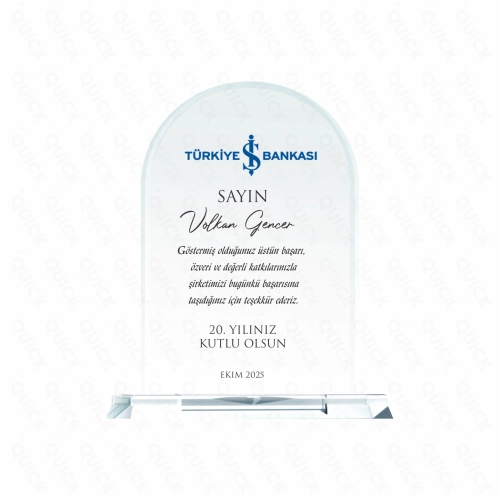 Kristal Plaket Akasya