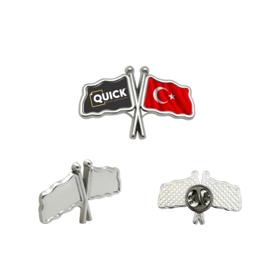 Çiftli Metal Yaka Rozeti