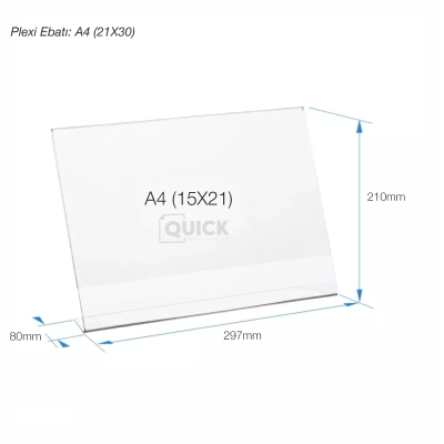 Masaüstü L Tipi Yatay Föylük - Broşürlük - Fiyatlık