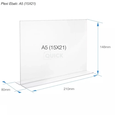 Masaüstü T Tipi Yatay Föylük - Broşürlük - Fiyatlık