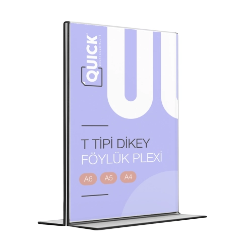 Masaüstü T Tipi Dikey Föylük - Broşürlük - Fiyatlık