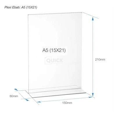 Masaüstü T Tipi Dikey Föylük - Broşürlük - Fiyatlık