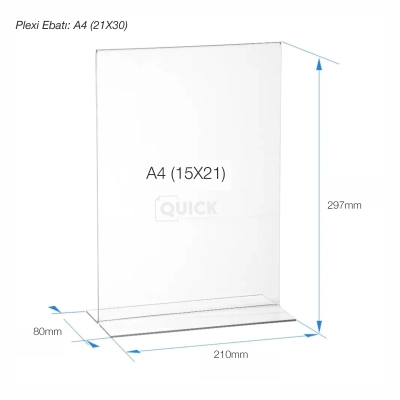 Masaüstü T Tipi Dikey Föylük - Broşürlük - Fiyatlık