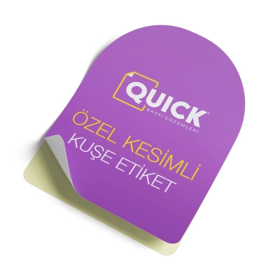 Özel Kesimli Kuşe Etiket