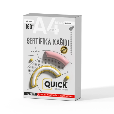 A4 Beyaz Sertifika Kağıdı