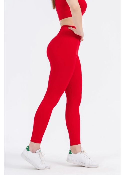 Dikişsiz Push-up Toparlayıcı Kırmızı Tayt