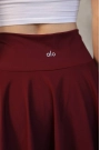 ALO YOGA Etek (Şortlu) & Büstiyer Takım Bordo - Tenis İçin Konforlu Mini Etek