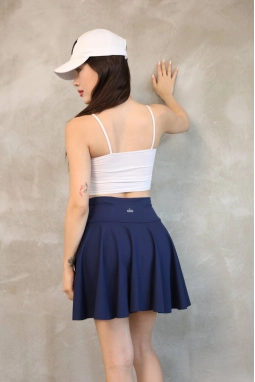 Alo Yoga Şortlu Etek Tulum Büstiyer Lacivert Takım