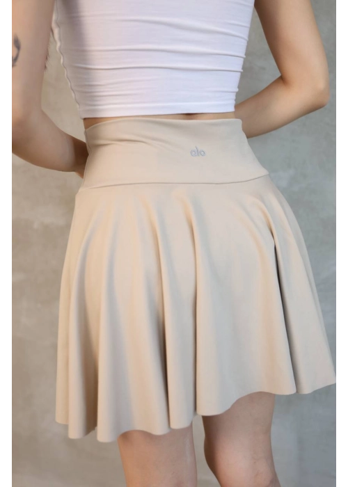 Alo Yoga Şortlu Etek Tulum Büstiyer Krem Takım