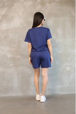 Alo Yoga Şort T-shirt Lacivert Takım