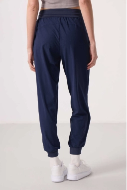 Cepli Standart Kalıp Cepli  Kadın Pantolon İndigo