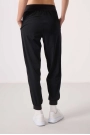 Cepli Standart Kalıp Polyester Siyah Kadın Pantolon
