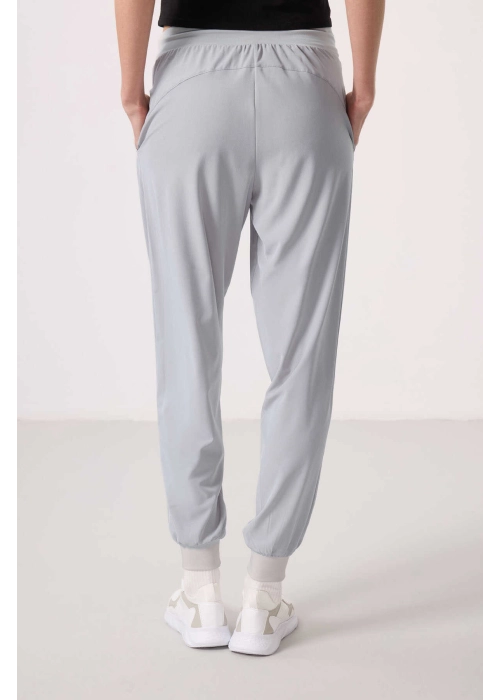 Cepli Standart Kalıp Polyester Taş Renk Kadın Pantolon