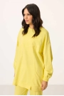 O Yaka Basic Oversize Kadın Limon Eşofman Tunik Takım