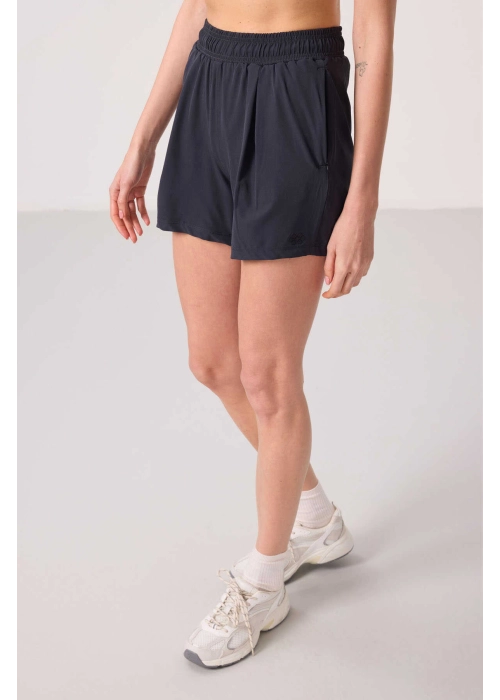 Femora Gizli Cep Fermuarlı Rahat Form Kadın Antrasit Şort 