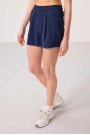 Femora Gizli Cep Fermuarlı Rahat Form İndigo Kadın Şort