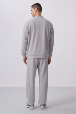 Femora Yüzeyi Dokulu Oversize Erkek Taş Eşofman Takım