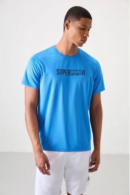 Femora O Yaka Standart Kalıp Saks Mavi Aktif Spor Erkek T-Shirt