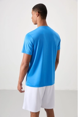 Femora O Yaka Standart Kalıp Saks Mavi Aktif Spor Erkek T-Shirt