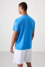 Femora O Yaka Standart Kalıp Saks Mavi Aktif Spor Erkek T-Shirt