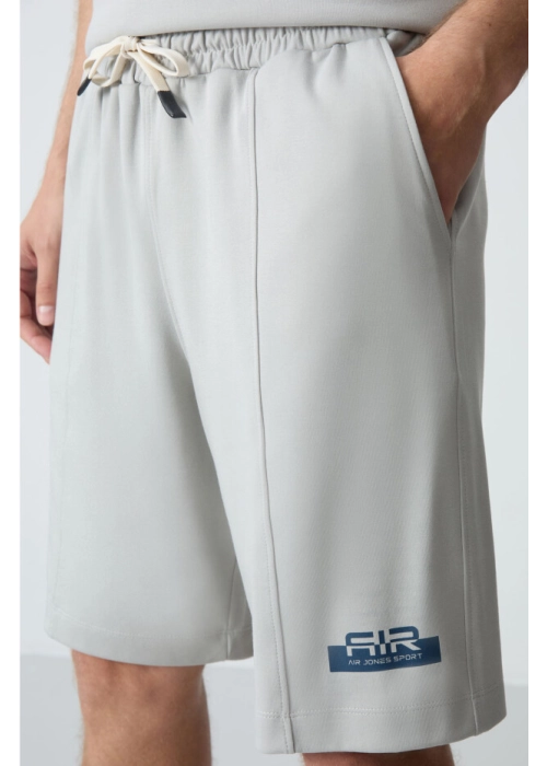 Femora Oversize Taş Rengi Şort Takım | Pamuklu Kalın Dokulu Erkek Basic Takım - Maksimum Konfor!