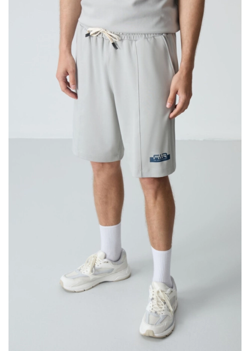 Femora Oversize Taş Rengi Şort Takım | Pamuklu Kalın Dokulu Erkek Basic Takım - Maksimum Konfor!