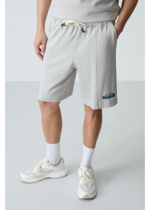 Femora Oversize Taş Rengi Şort Takım | Pamuklu Kalın Dokulu Erkek Basic Takım - Maksimum Konfor!