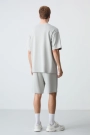 Femora Oversize Taş Rengi Şort Takım | Pamuklu Kalın Dokulu Erkek Basic Takım - Maksimum Konfor!