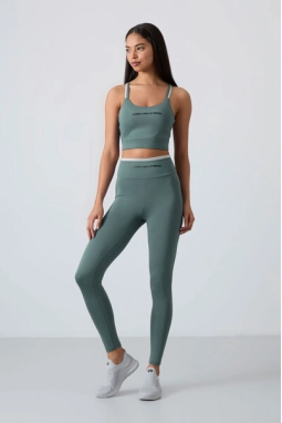 Femora Yüksek Bel Dar Paça Kadın Mint Yeşili Büstiyer Tayt Takım